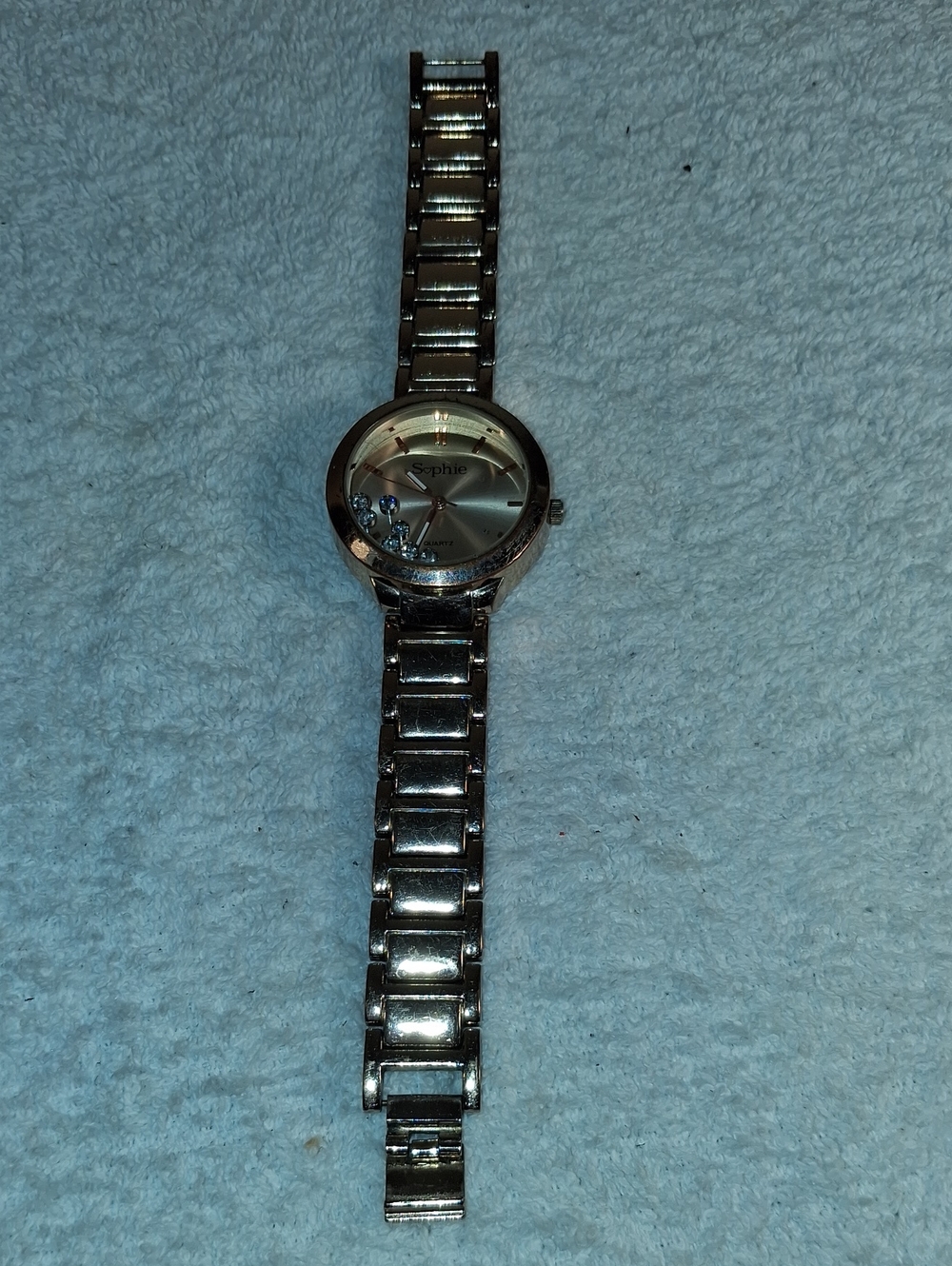 Sophie Rose-Tone Crystal Accent Bracelet Watch